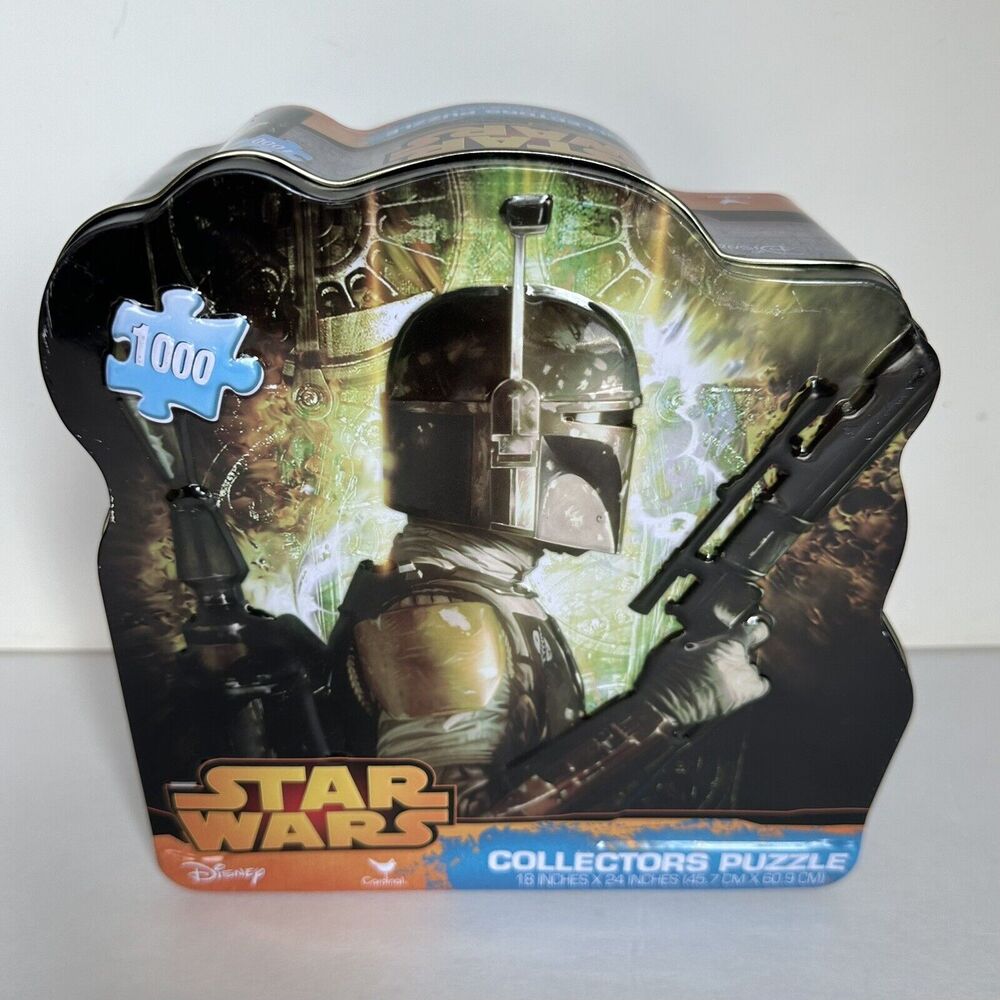 Disney Star Wars Jigsaw Puzzle Boba Fett 1000pc Tin Box Collectors Tin NEW